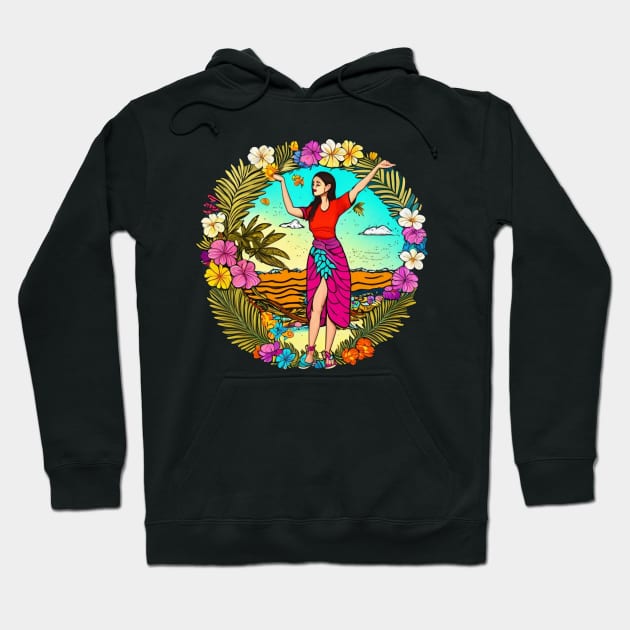 Hula shirt Hoodie by Hunter_c4 "Click here to uncover more designs"